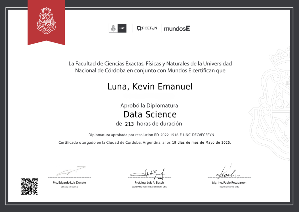 Diploma Data Scientist